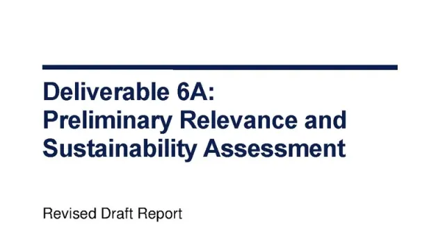 Relevance and Sustainability Assessment