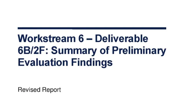 Summary of Interim Evaluation Findings