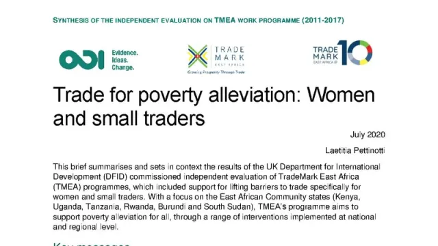 Trade for poverty alleviation: Women and small traders