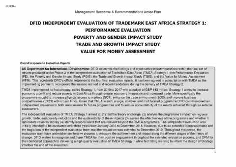Management Response & Recommendations Action Plan